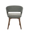 Lot de 2 chaises de repas Mid-Century moderne EVA Aragon Tissu Gris Lot de 2 chaises de repas Mid-Century moderne EVA Aragon Tissu Gris