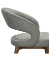 Lot de 2 chaises de repas Mid-Century moderne EVA Aragon Tissu Gris Lot de 2 chaises de repas Mid-Century moderne EVA Aragon Tissu Gris