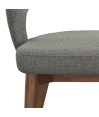 Lot de 2 chaises de repas Mid-Century moderne EVA Aragon Tissu Gris Lot de 2 chaises de repas Mid-Century moderne EVA Aragon Tissu Gris
