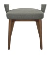 Lot de 2 chaises de repas Mid-Century moderne EVA Aragon Tissu Gris Lot de 2 chaises de repas Mid-Century moderne EVA Aragon Tissu Gris