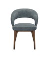 Lot de 2 chaises de repas Mid-Century moderne EVA Aragon Tissu Bleu Lot de 2 chaises de repas Mid-Century moderne EVA Aragon Tissu Bleu