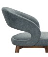 Lot de 2 chaises de repas Mid-Century moderne EVA Aragon Tissu Bleu Lot de 2 chaises de repas Mid-Century moderne EVA Aragon Tissu Bleu