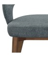 Lot de 2 chaises de repas Mid-Century moderne EVA Aragon Tissu Bleu Lot de 2 chaises de repas Mid-Century moderne EVA Aragon Tissu Bleu