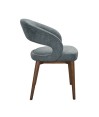 Lot de 2 chaises de repas Mid-Century moderne EVA Aragon Tissu Bleu Lot de 2 chaises de repas Mid-Century moderne EVA Aragon Tissu Bleu