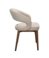 Lot de 2 chaises de repas Mid-Century moderneEVA Aragon Tissu Beige Lot de 2 chaises de repas Mid-Century moderneEVA Aragon Tissu Beige