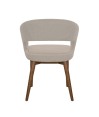 Lot de 2 chaises de repas Mid-Century moderneEVA Aragon Tissu Beige Lot de 2 chaises de repas Mid-Century moderneEVA Aragon Tissu Beige