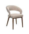 Lot de 2 chaises de repas Mid-Century moderneEVA Aragon Tissu Beige Lot de 2 chaises de repas Mid-Century moderneEVA Aragon Tissu Beige
