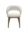 Lot de 2 chaises de repas Mid-Century moderne EVA Aragon Tissu Blanc Lot de 2 chaises de repas Mid-Century moderne EVA Aragon Tissu Blanc