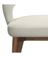 Lot de 2 chaises de repas Mid-Century moderne EVA Aragon Tissu Blanc Lot de 2 chaises de repas Mid-Century moderne EVA Aragon Tissu Blanc