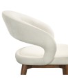 Lot de 2 chaises de repas Mid-Century moderne EVA Aragon Tissu Blanc Lot de 2 chaises de repas Mid-Century moderne EVA Aragon Tissu Blanc