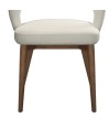 Lot de 2 chaises de repas Mid-Century moderne EVA Aragon Tissu Blanc Lot de 2 chaises de repas Mid-Century moderne EVA Aragon Tissu Blanc