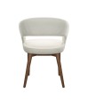 Lot de 2 chaises de repas Mid-Century moderne EVA Aragon Tissu Blanc Lot de 2 chaises de repas Mid-Century moderne EVA Aragon Tissu Blanc