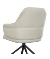 Lot de 2 chaises repas pivotantes OPHELIA Aragon Tissu Blanc Lot de 2 chaises repas pivotantes OPHELIA Aragon Tissu Blanc