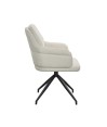 Lot de 2 chaises repas pivotantes OPHELIA Aragon Tissu Blanc Lot de 2 chaises repas pivotantes OPHELIA Aragon Tissu Blanc