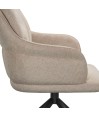 Lot de 2 chaises repas pivotantes OPHELIA Aragon Tissu Beige Lot de 2 chaises repas pivotantes OPHELIA Aragon Tissu Beige