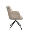 Lot de 2 chaises repas pivotantes OPHELIA Aragon Tissu Beige Lot de 2 chaises repas pivotantes OPHELIA Aragon Tissu Beige