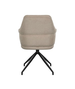 fauteuil pivotant OPHELIA tissu beige vue dos