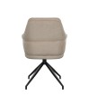 Lot de 2 chaises repas pivotantes OPHELIA Aragon Tissu Beige Lot de 2 chaises repas pivotantes OPHELIA Aragon Tissu Beige