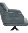 Lot de 2 chaises repas pivotantes OPHELIA Aragon Tissu Bleu Lot de 2 chaises repas pivotantes OPHELIA Aragon Tissu Bleu