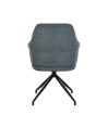 Lot de 2 chaises repas pivotantes OPHELIA Aragon Tissu Bleu Lot de 2 chaises repas pivotantes OPHELIA Aragon Tissu Bleu