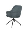 Lot de 2 chaises repas pivotantes OPHELIA Aragon Tissu Bleu Lot de 2 chaises repas pivotantes OPHELIA Aragon Tissu Bleu
