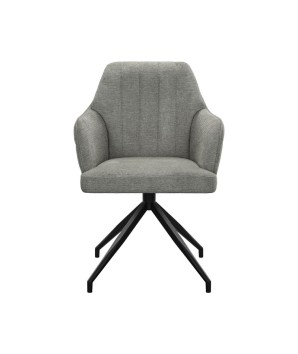 fauteuil pivotant OPHELIA tissu gris vue face