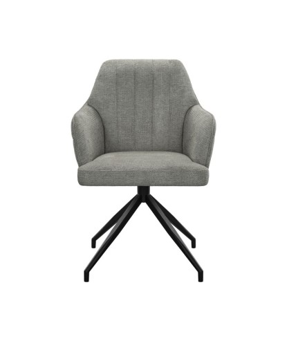 fauteuil pivotant OPHELIA tissu gris vue face