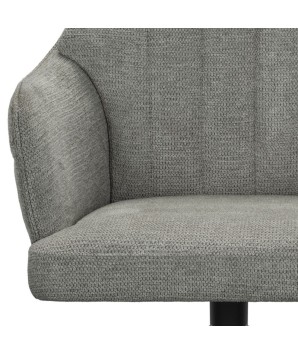 fauteuil pivotant OPHELIA tissu gris zoom assise