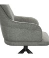 Lot de 2 chaises repas pivotantes OPHELIA Aragon Tissu Gris