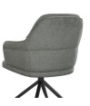 Lot de 2 chaises repas pivotantes OPHELIA Aragon Tissu Gris
