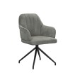 Lot de 2 chaises repas pivotantes OPHELIA Aragon Tissu Gris