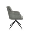 Lot de 2 chaises repas pivotantes OPHELIA Aragon Tissu Gris
