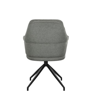 fauteuil pivotant OPHELIA tissu gris vue dos