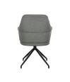 Lot de 2 chaises repas pivotantes OPHELIA Aragon Tissu Gris
