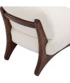 fauteuil lounge design Mid-Century Moderne WANAKA Tissu Blanc fauteuil lounge design Mid-Century Moderne WANAKA Tissu Blanc