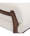 fauteuil lounge design Mid-Century Moderne WANAKA Tissu Blanc fauteuil lounge design Mid-Century Moderne WANAKA Tissu Blanc