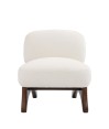 fauteuil lounge design Mid-Century Moderne WANAKA Tissu Blanc fauteuil lounge design Mid-Century Moderne WANAKA Tissu Blanc