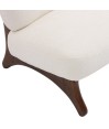 fauteuil lounge design Mid-Century Moderne WANAKA Tissu Blanc fauteuil lounge design Mid-Century Moderne WANAKA Tissu Blanc