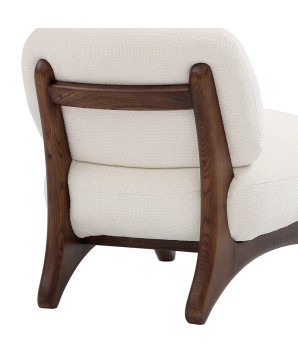 fauteuil lounge bois Mid Century WANAKA montant bois