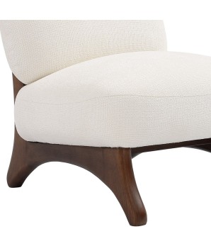 fauteuil lounge bois Mid Century WANAKA pietement