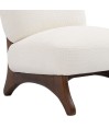 fauteuil lounge design Mid-Century Moderne WANAKA Tissu Blanc fauteuil lounge design Mid-Century Moderne WANAKA Tissu Blanc
