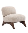 Fauteuil lounge design Mid-Century Moderne WANAKA Tissu Beige Fauteuil lounge design Mid-Century Moderne WANAKA Tissu Beige
