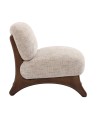 Fauteuil lounge design Mid-Century Moderne WANAKA Tissu Beige Fauteuil lounge design Mid-Century Moderne WANAKA Tissu Beige