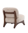 Fauteuil lounge design Mid-Century Moderne WANAKA Tissu Beige Fauteuil lounge design Mid-Century Moderne WANAKA Tissu Beige