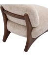 Fauteuil lounge design Mid-Century Moderne WANAKA Tissu Beige Fauteuil lounge design Mid-Century Moderne WANAKA Tissu Beige