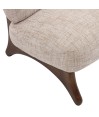 Fauteuil lounge design Mid-Century Moderne WANAKA Tissu Beige Fauteuil lounge design Mid-Century Moderne WANAKA Tissu Beige
