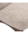Fauteuil lounge design Mid-Century Moderne WANAKA Tissu Beige Fauteuil lounge design Mid-Century Moderne WANAKA Tissu Beige