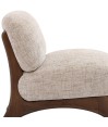 Fauteuil lounge design Mid-Century Moderne WANAKA Tissu Beige Fauteuil lounge design Mid-Century Moderne WANAKA Tissu Beige