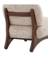 Fauteuil lounge design Mid-Century Moderne WANAKA Tissu Beige Fauteuil lounge design Mid-Century Moderne WANAKA Tissu Beige