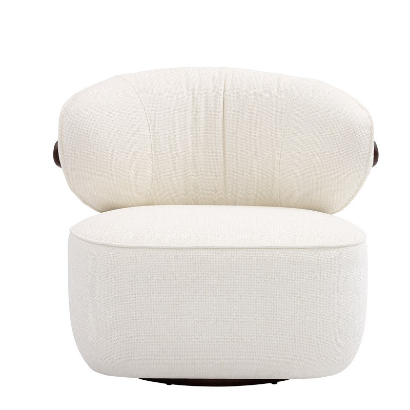 Fauteuil de salon confortable BOREAL Tissu Blanc Fauteuil de salon confortable BOREAL Tissu Blanc